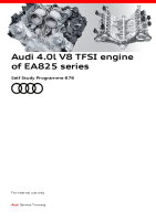 SSP 676 Audi 4.0l V8 TFSI engine of EA825 series - Self-Study Programme 